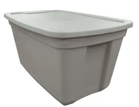 10 Gallon Storage Tote with Lid - Gray