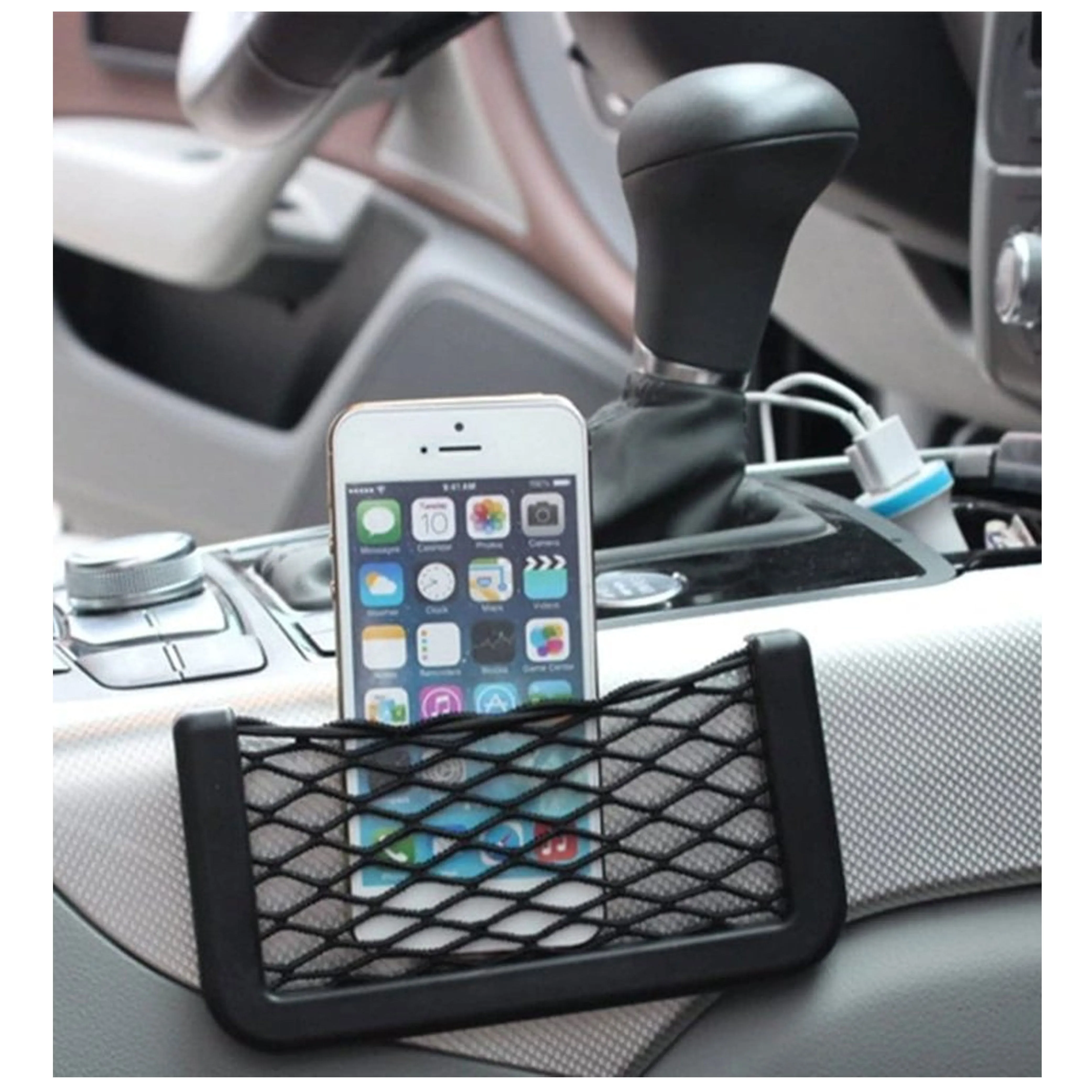 2 Pc Multipurpose Organizer Net Car Storage Phone Holder Pocket Cargo Bag Pouch