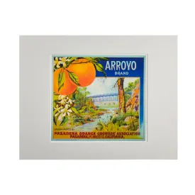 ARROYO BRAND ORANGE CRATE LABEL PRINT