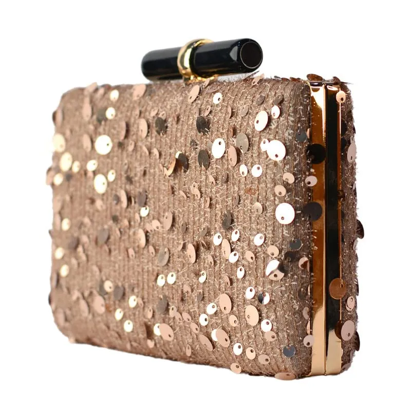 Artklim Beige With A Dazzle Of Sequin Clutch