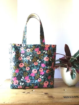 Bag, Simple Sturdy Tote Rifle Paper Co Rosa Navy