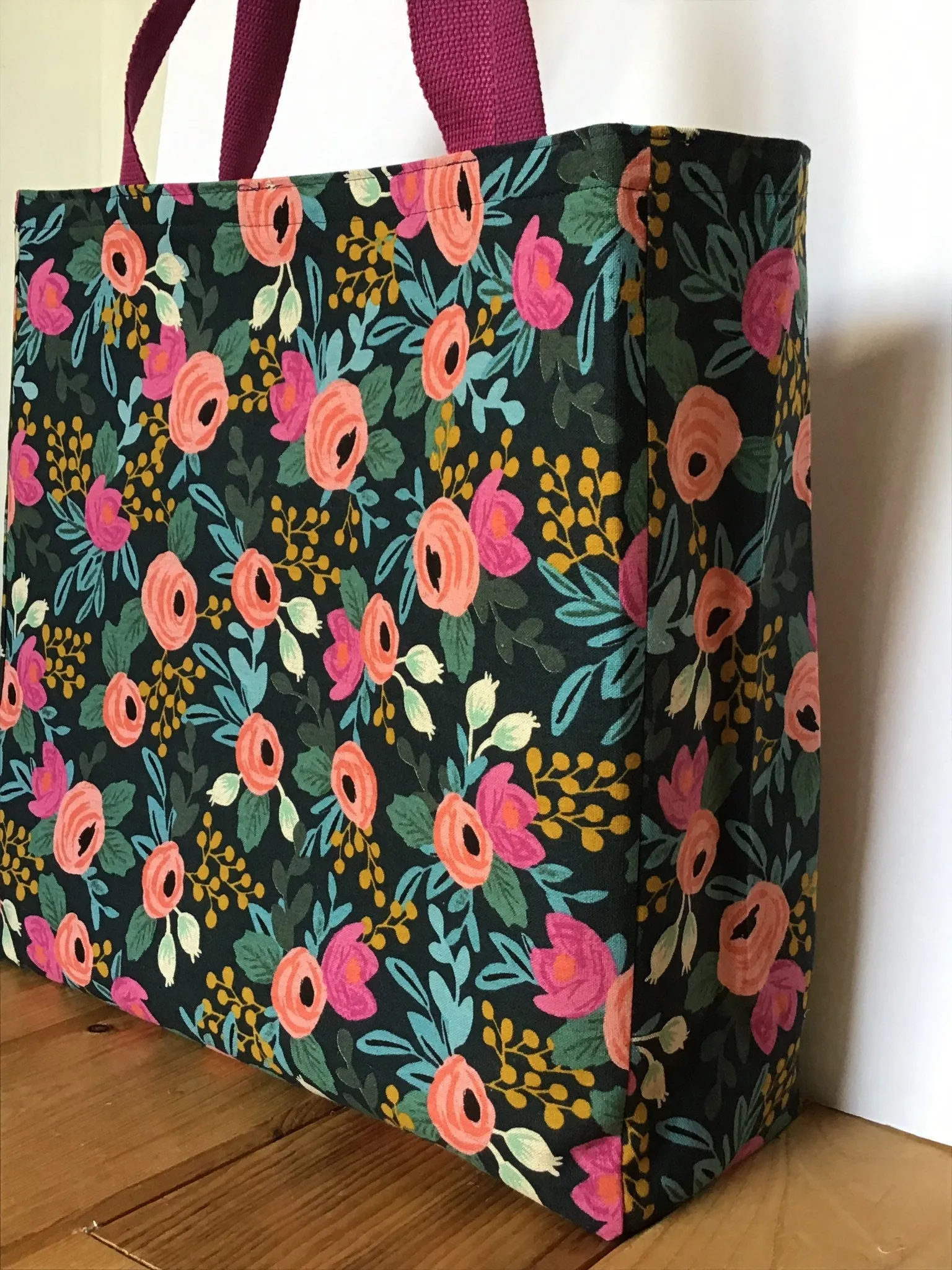 Bag, Simple Sturdy Tote Rifle Paper Co Rosa Navy