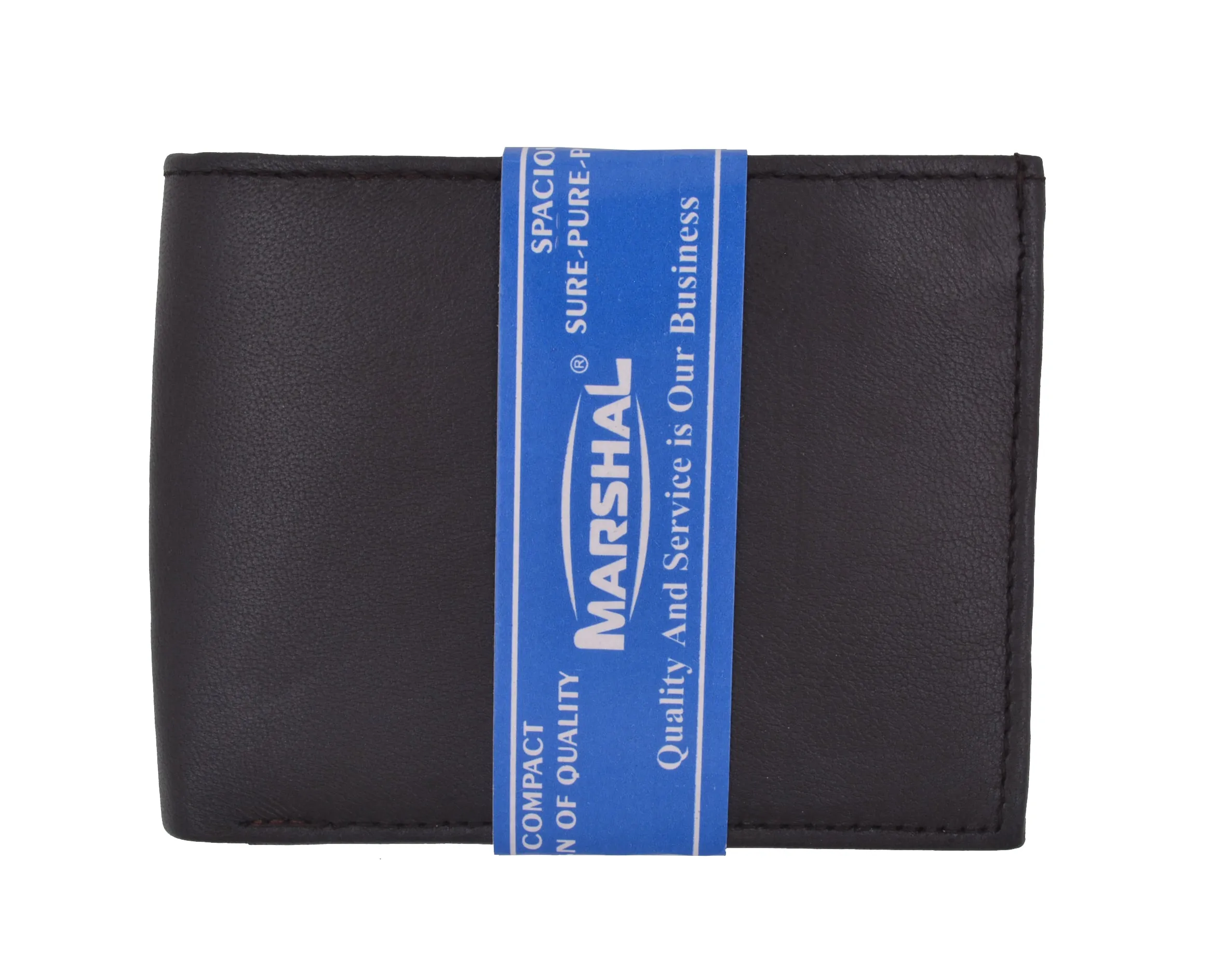 Bifold Mens Leather Dual Zippered Change Pockets Credit Card Holder Wallet 1618