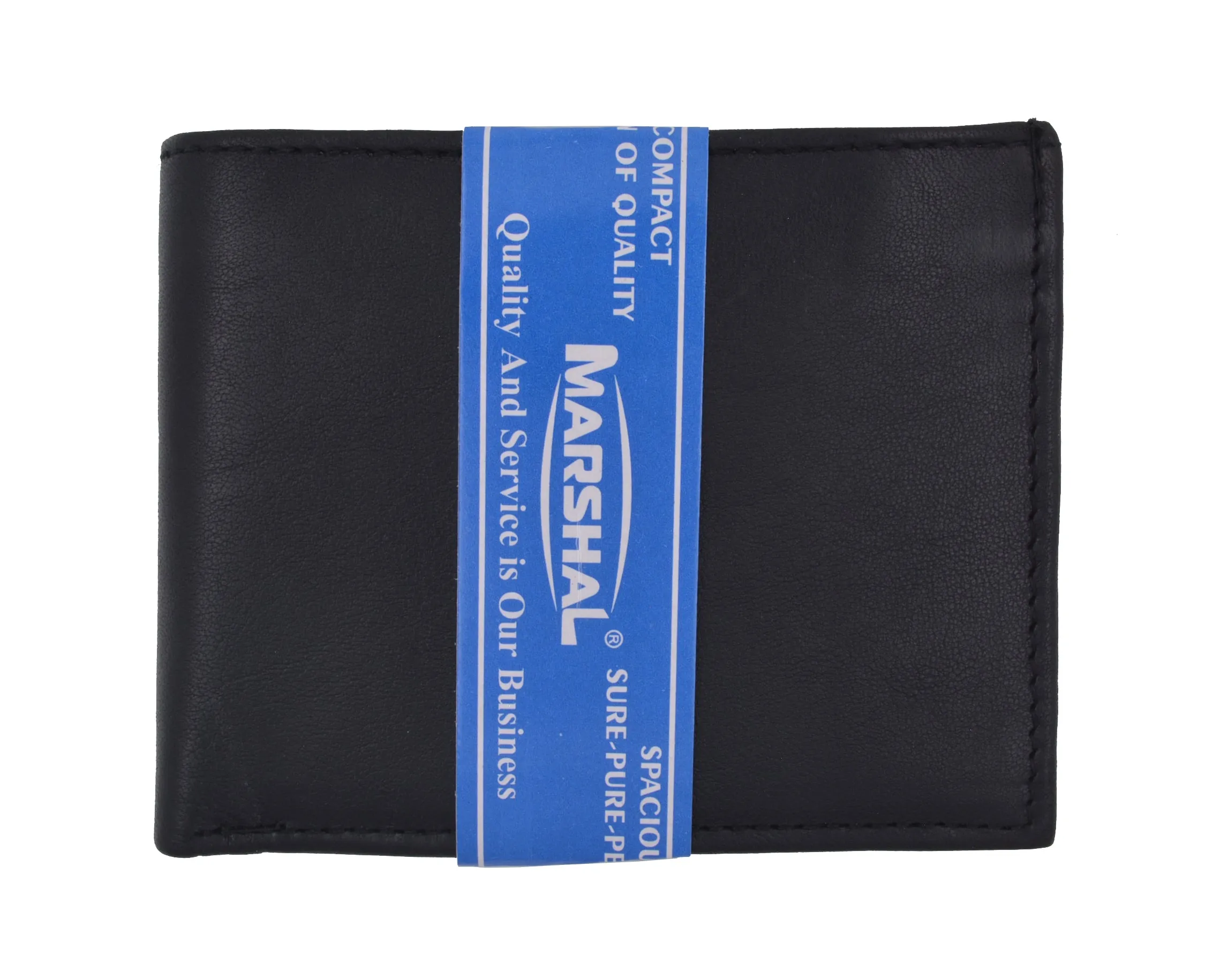 Bifold Mens Leather Dual Zippered Change Pockets Credit Card Holder Wallet 1618