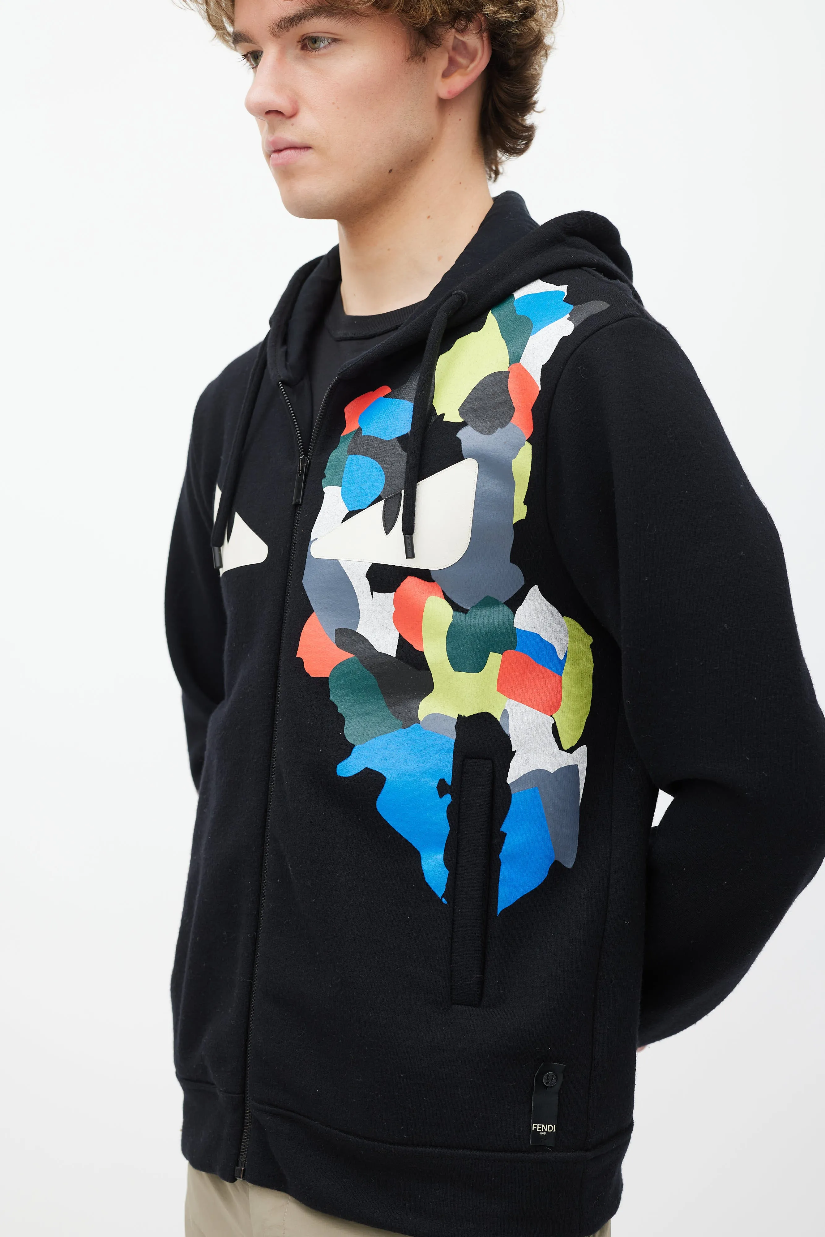 Black Zip Up Monster Hoodie