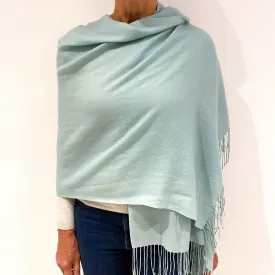 Brand New Aquamarine Cashmere Pashmina Scarf