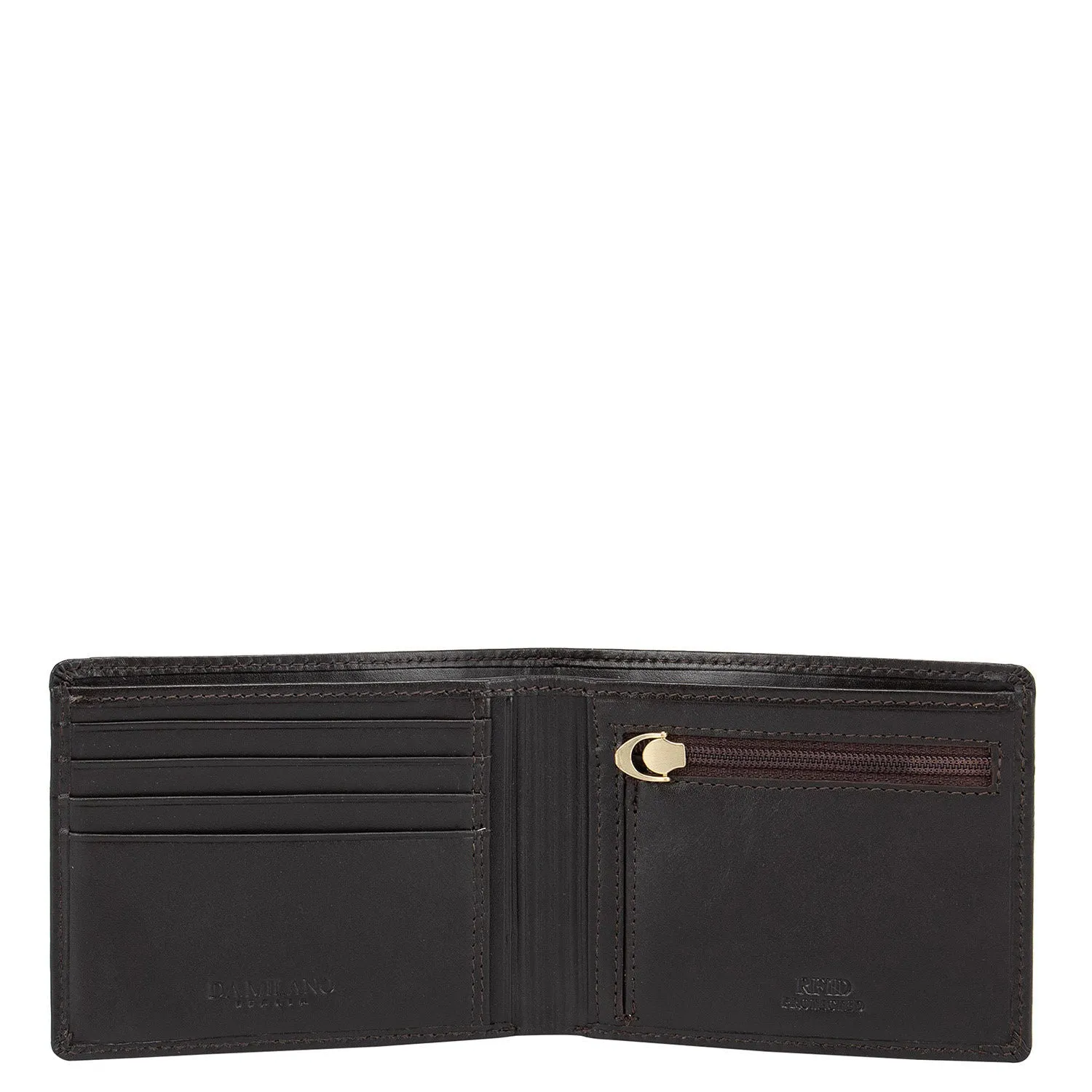 Brown Croco Effect Bifold Men's Wallet