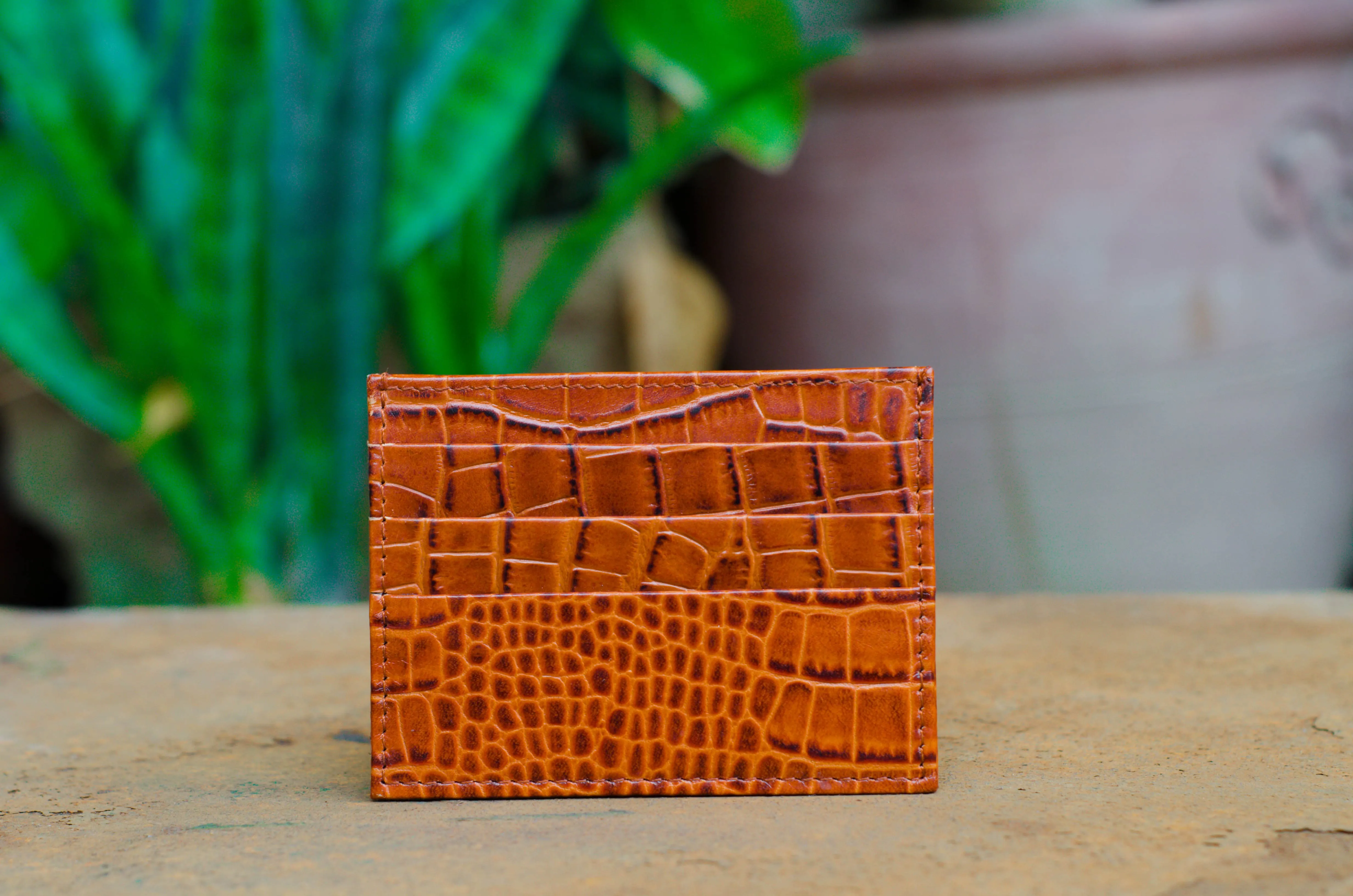 Brown Leather Slim Card Holder