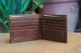 Brown Tri-Fold Horse Leather Wallet