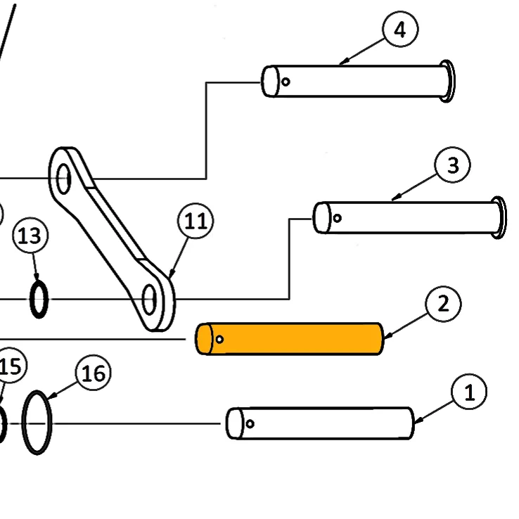 Cat 325 & 325L Excavator - Pin - Bucket to H-link - 2
