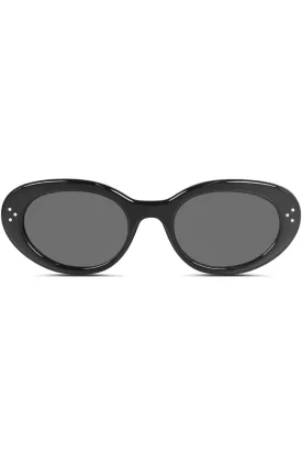 CAT EYE S193 SUNGLASSES | SHINY BLACK/SMOKE
