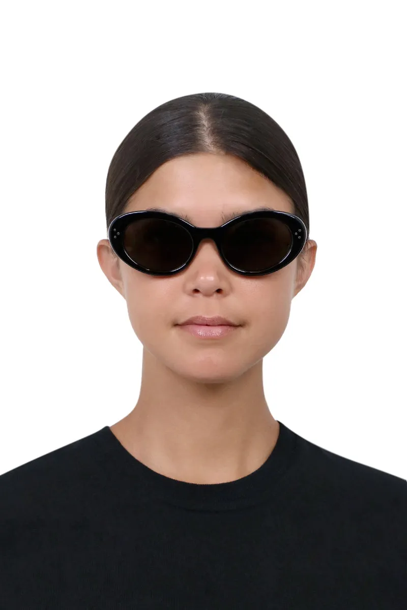 CAT EYE S193 SUNGLASSES | SHINY BLACK/SMOKE