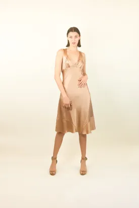 Celine Champagne Silk Dress