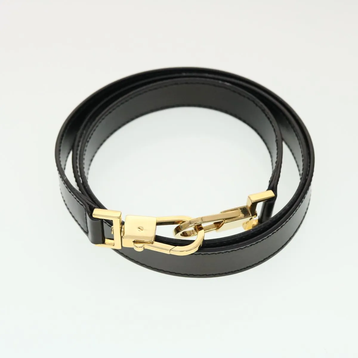CELINE Hand Bag Leather 2way Black Auth 40458A
