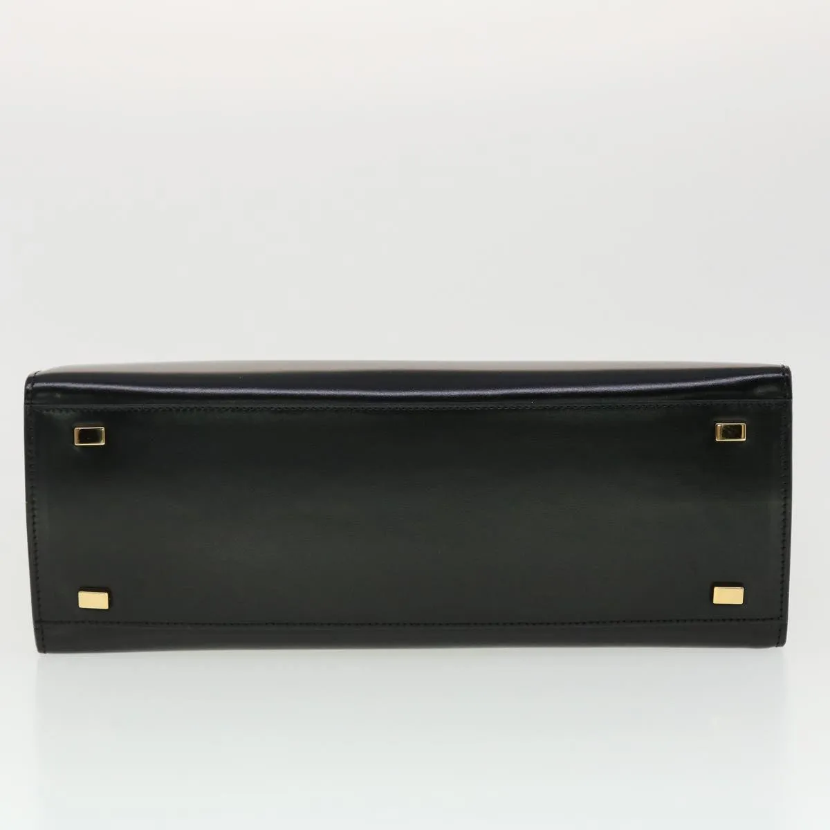 CELINE Hand Bag Leather 2way Black Auth 40458A