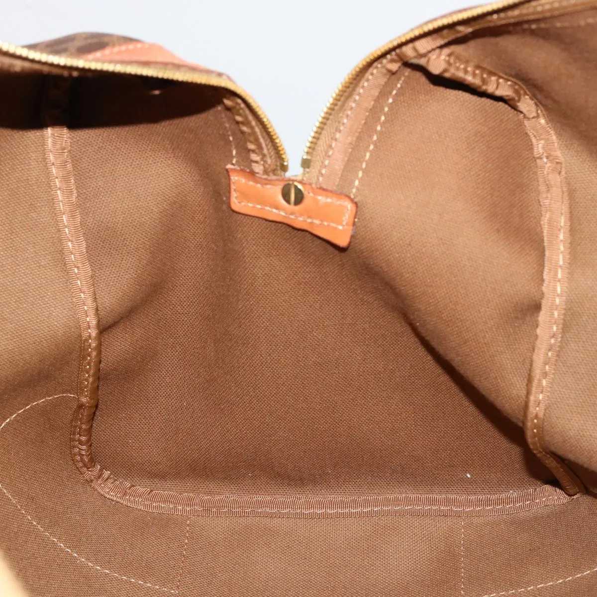 CELINE Macadam Canvas Boston Bag PVC Brown Auth 75629
