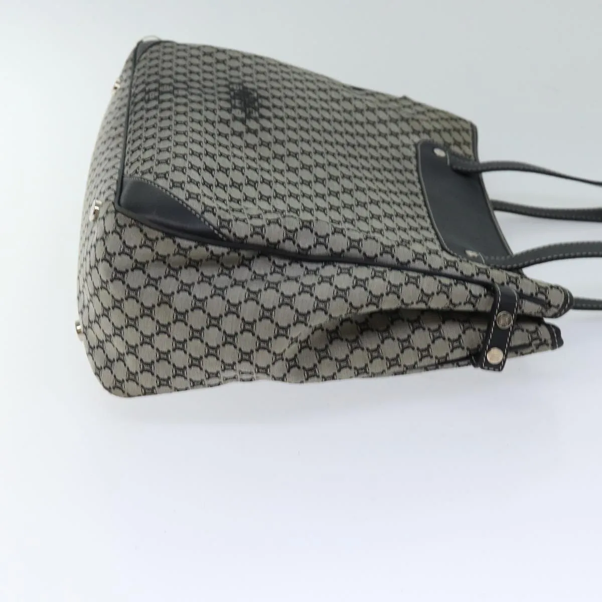 CELINE Macadam Canvas Hand Bag Gray Auth 71545