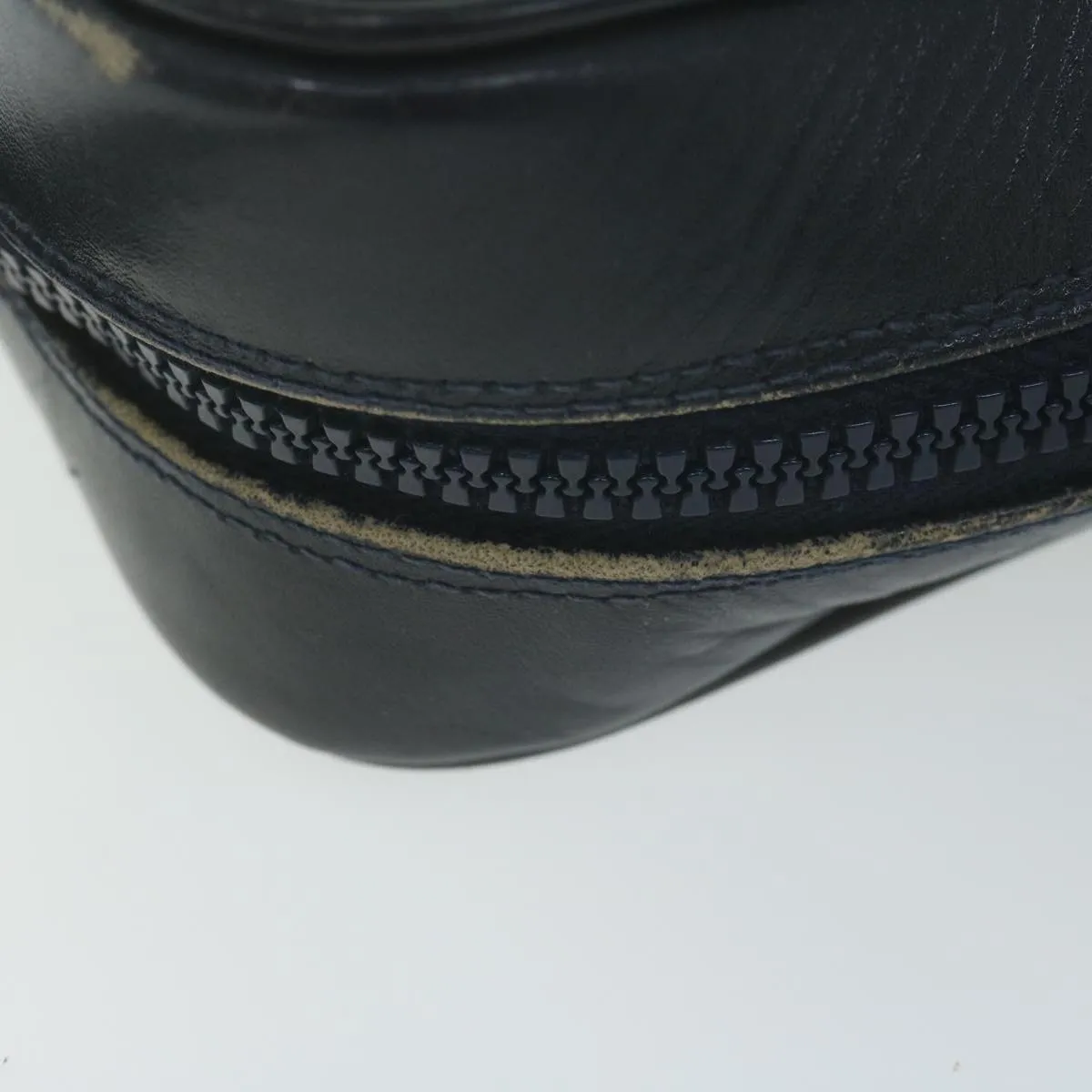 CELINE Macadam Canvas Shoulder Bag Navy Auth 65757