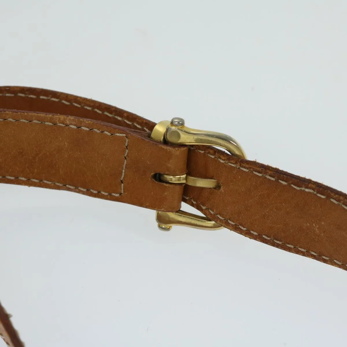 CELINE Macadam Canvas Shoulder Bag PVC Leather Brown Auth bs12922