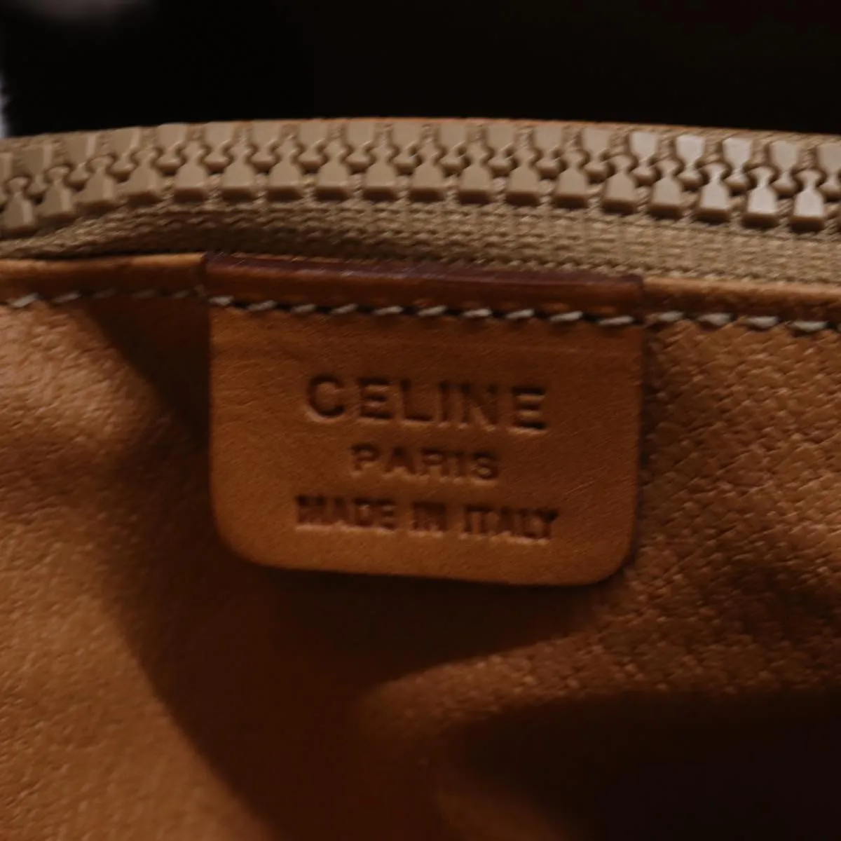 CELINE Macadam Canvas Tote Bag PVC Leather Brown Auth am6400