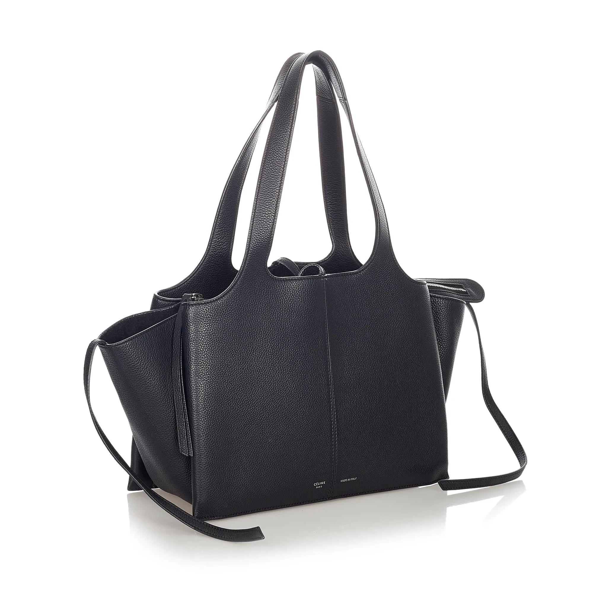 Celine Medium Trifold Leather Tote Bag