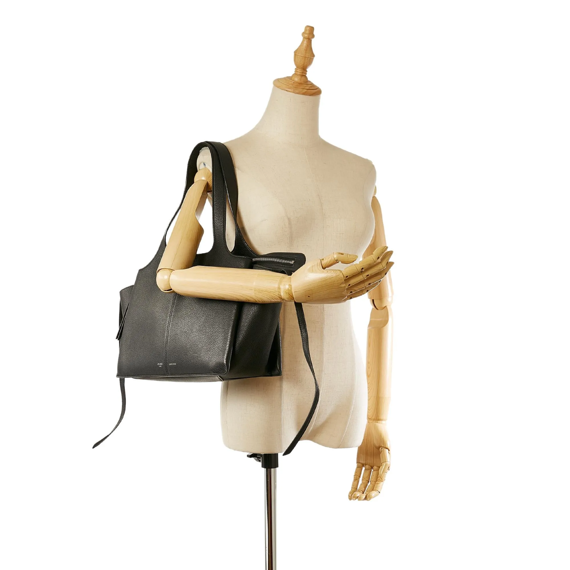 Celine Medium Trifold Leather Tote Bag
