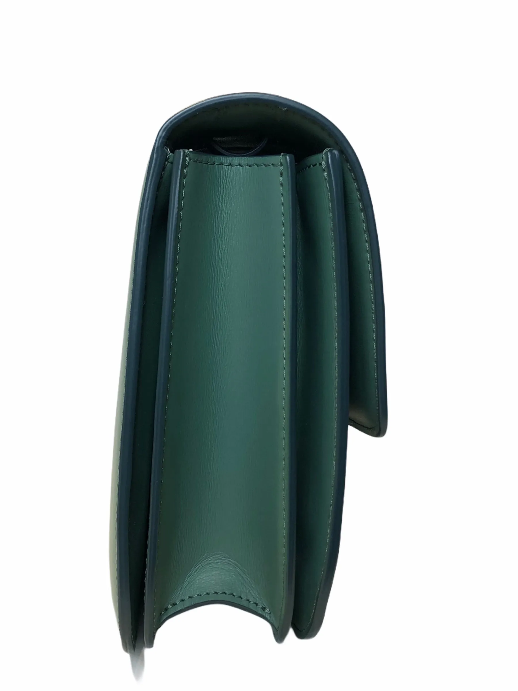 Celine Olive Green Leather "Box" Bag