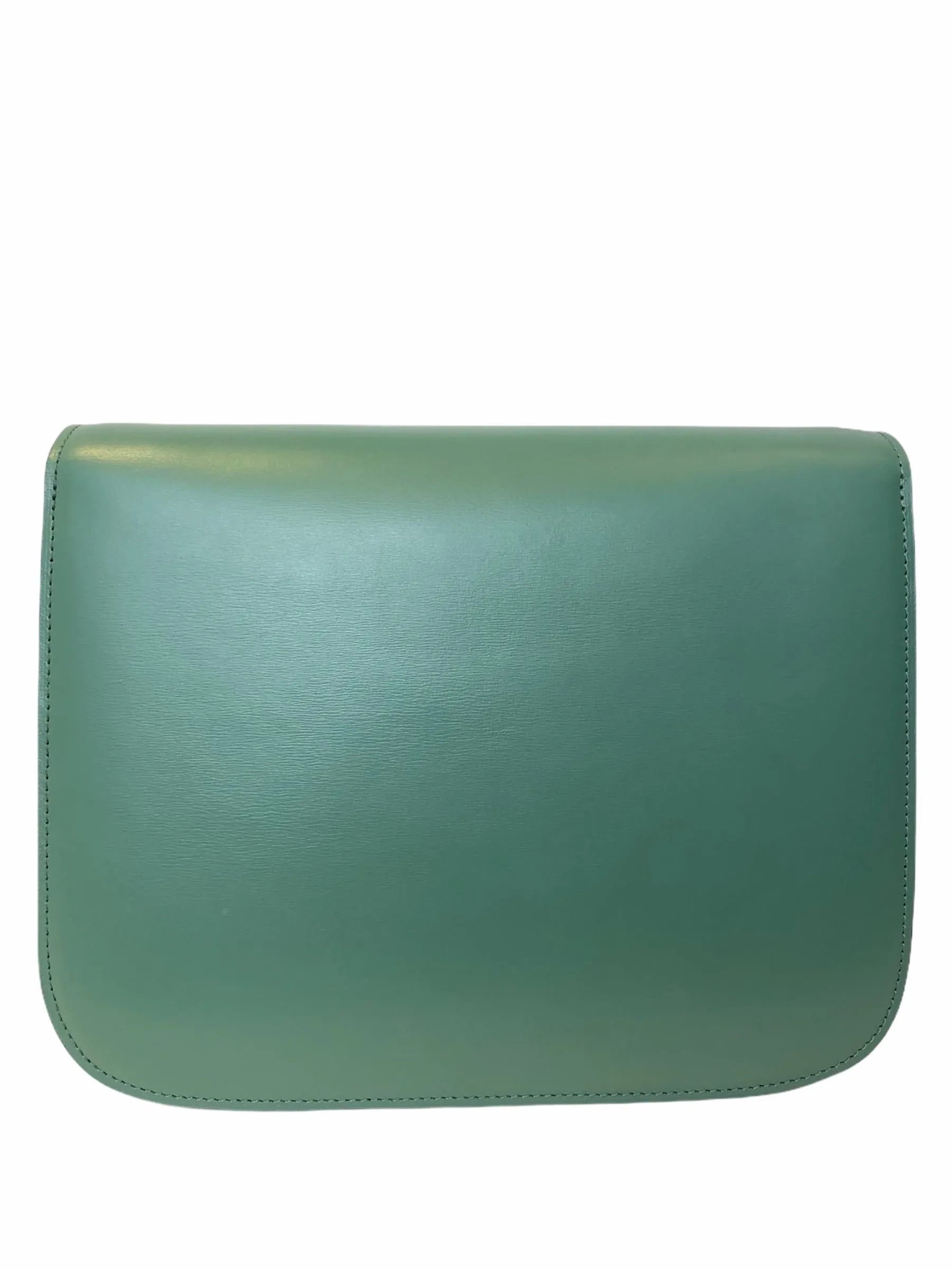 Celine Olive Green Leather "Box" Bag
