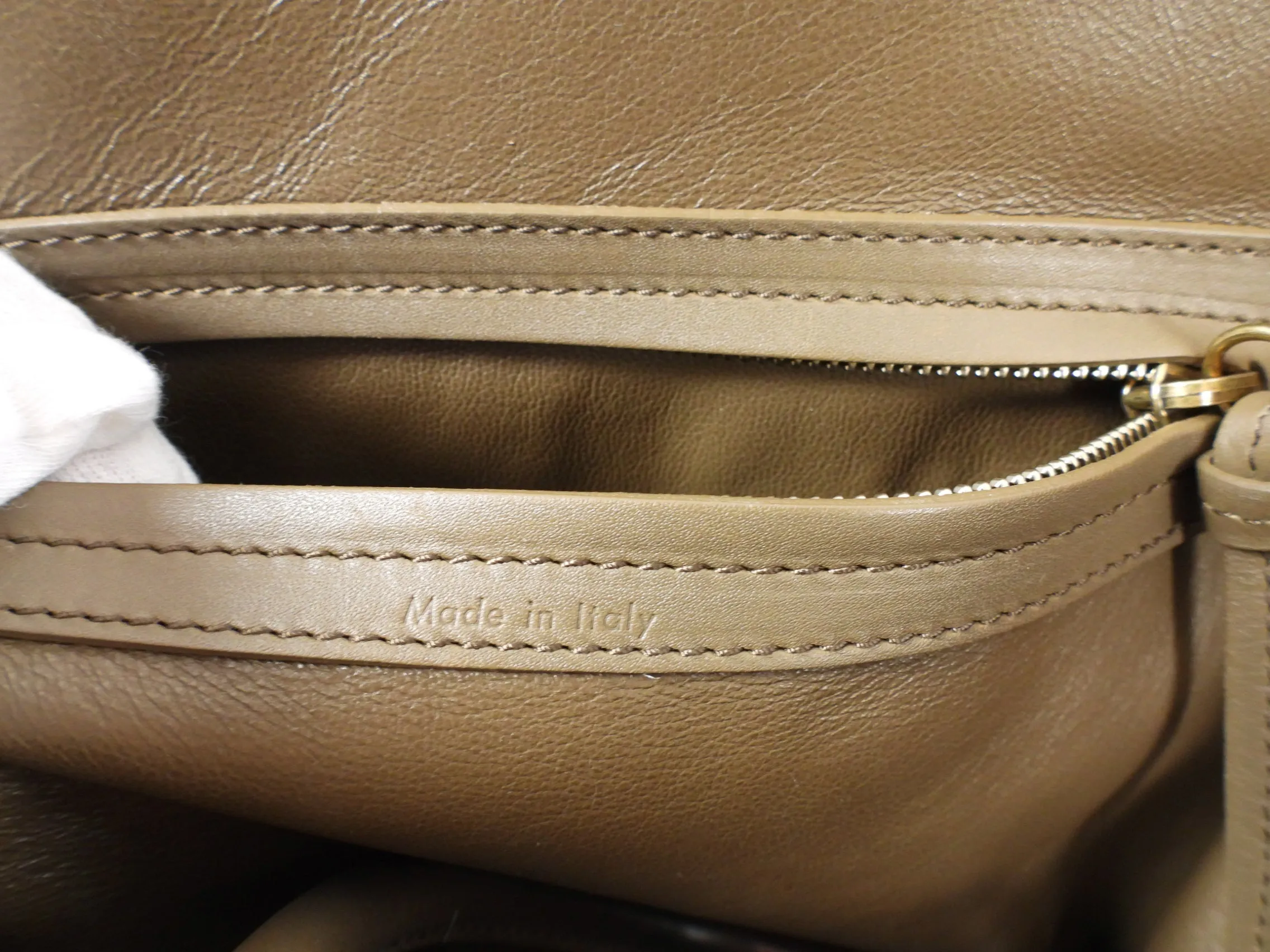 Celine Olive Green Phantom Luggage Tote Bag