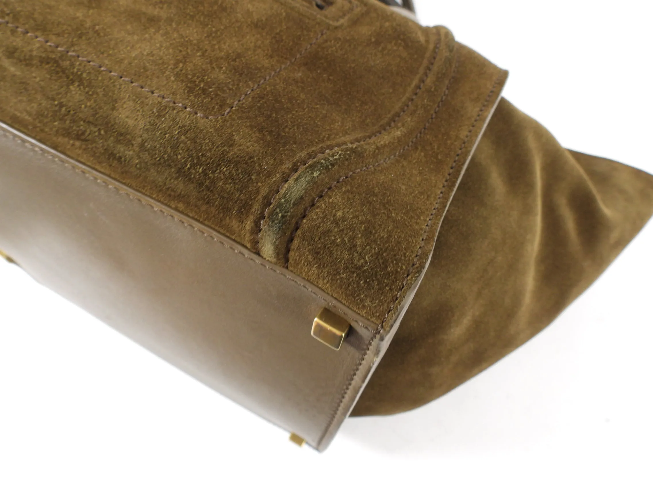 Celine Olive Green Phantom Luggage Tote Bag