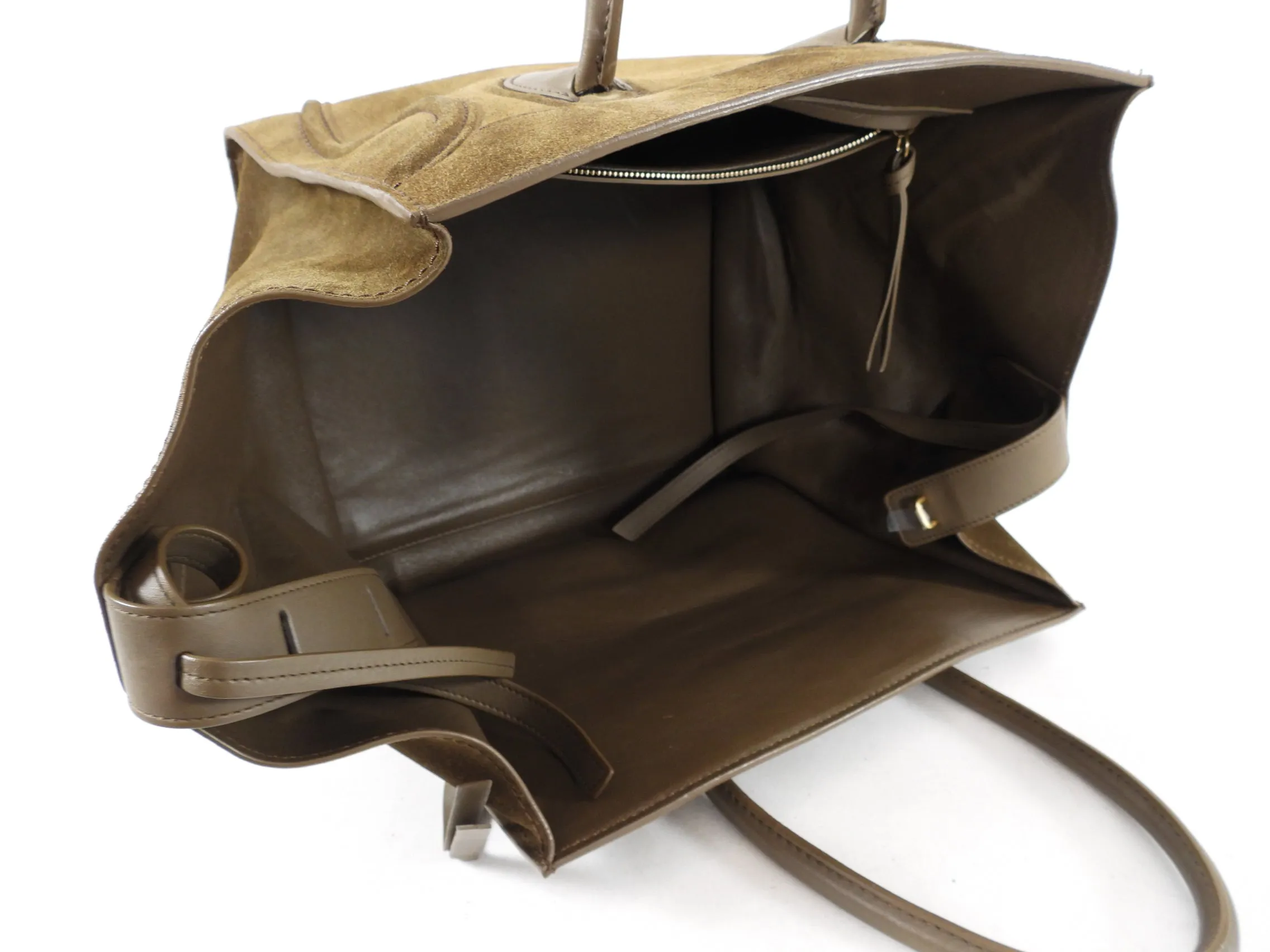 Celine Olive Green Phantom Luggage Tote Bag