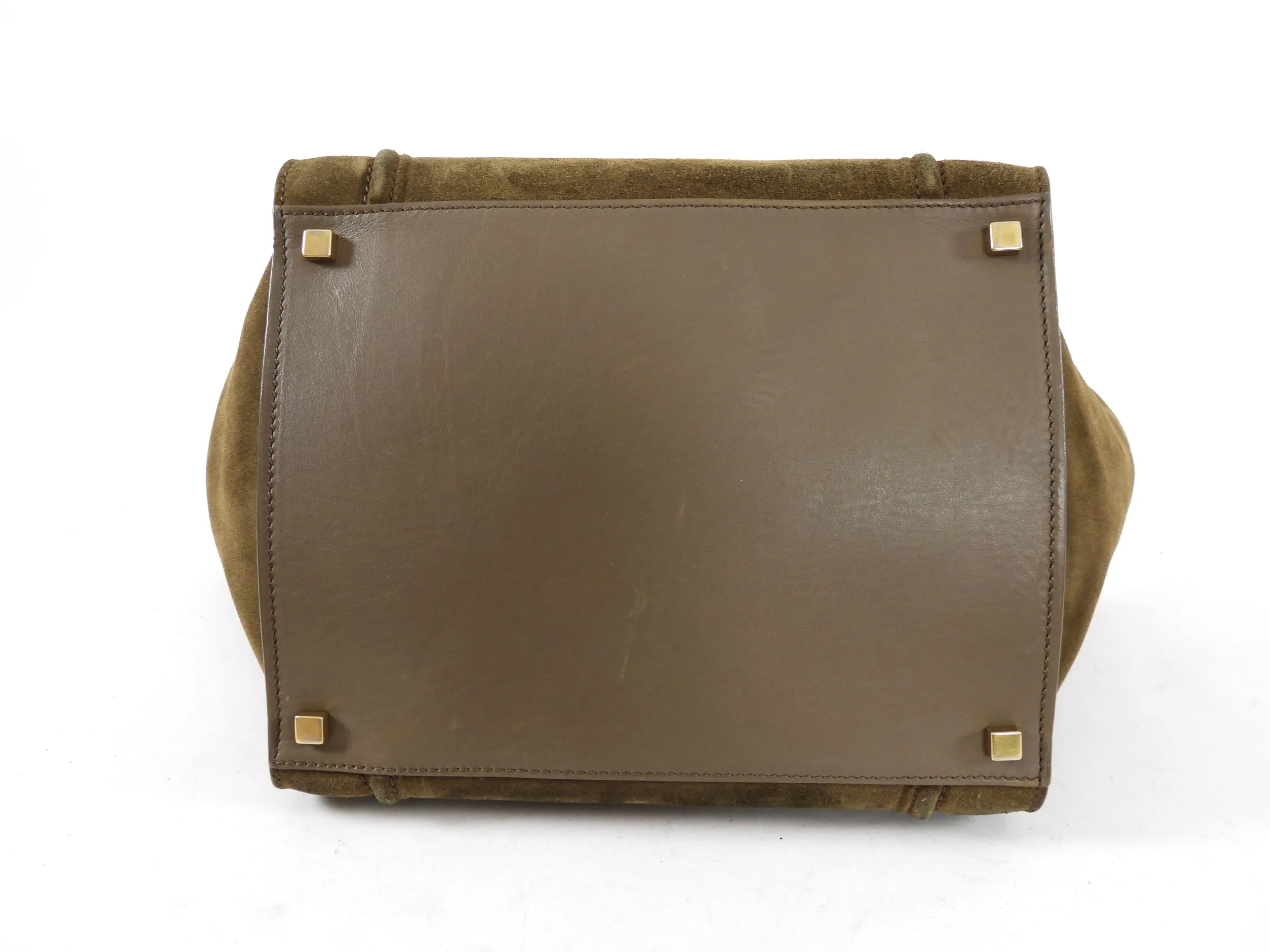 Celine Olive Green Phantom Luggage Tote Bag