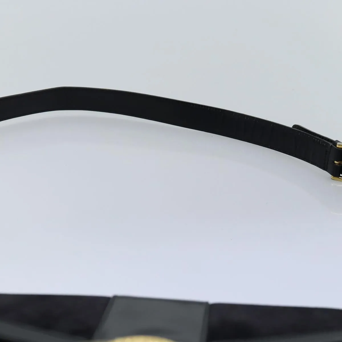 CELINE Shoulder Bag Suede Black Auth 76995