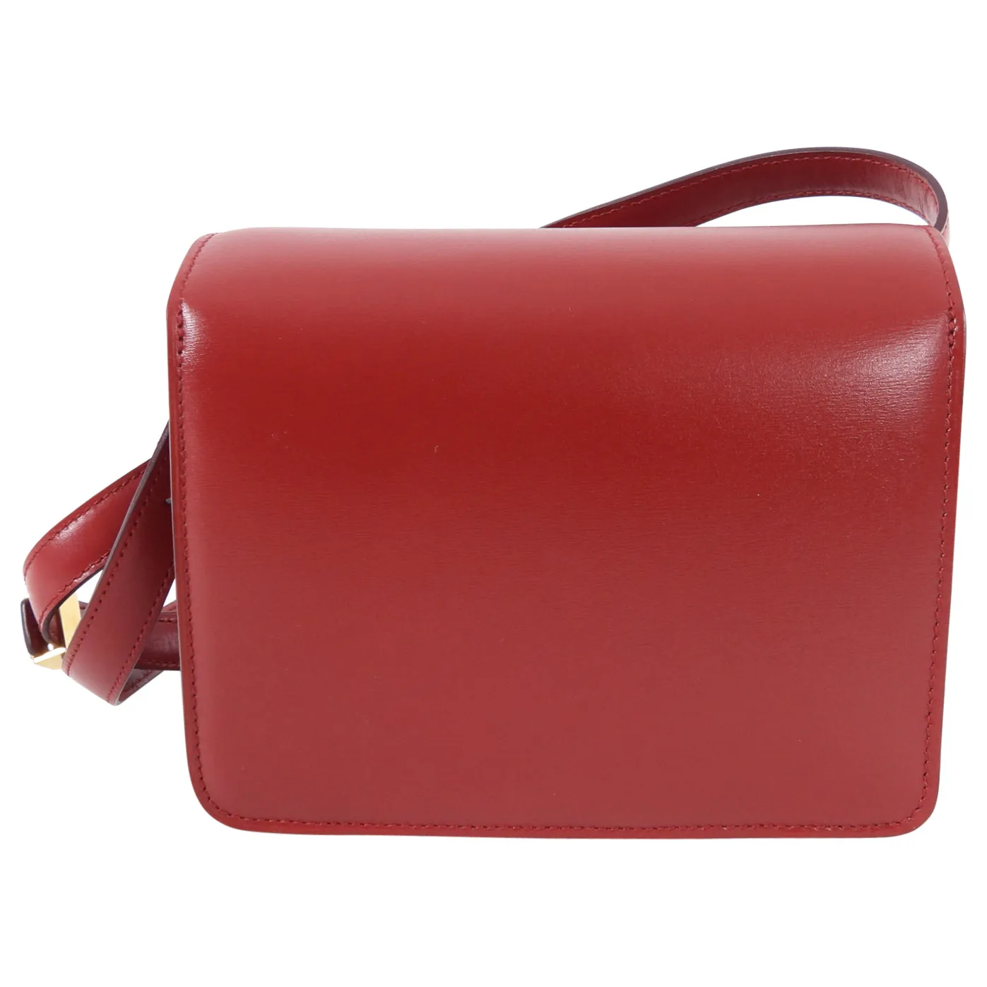 Celine Small Classic Red Leather Box Bag