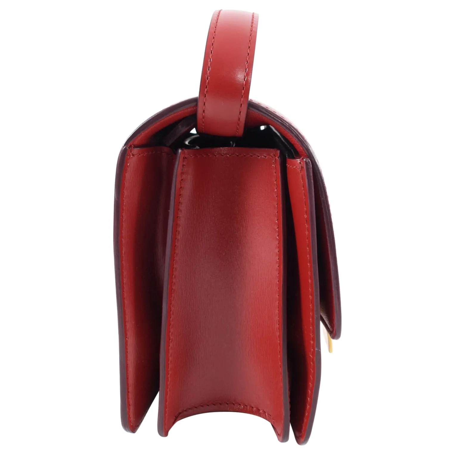 Celine Small Classic Red Leather Box Bag