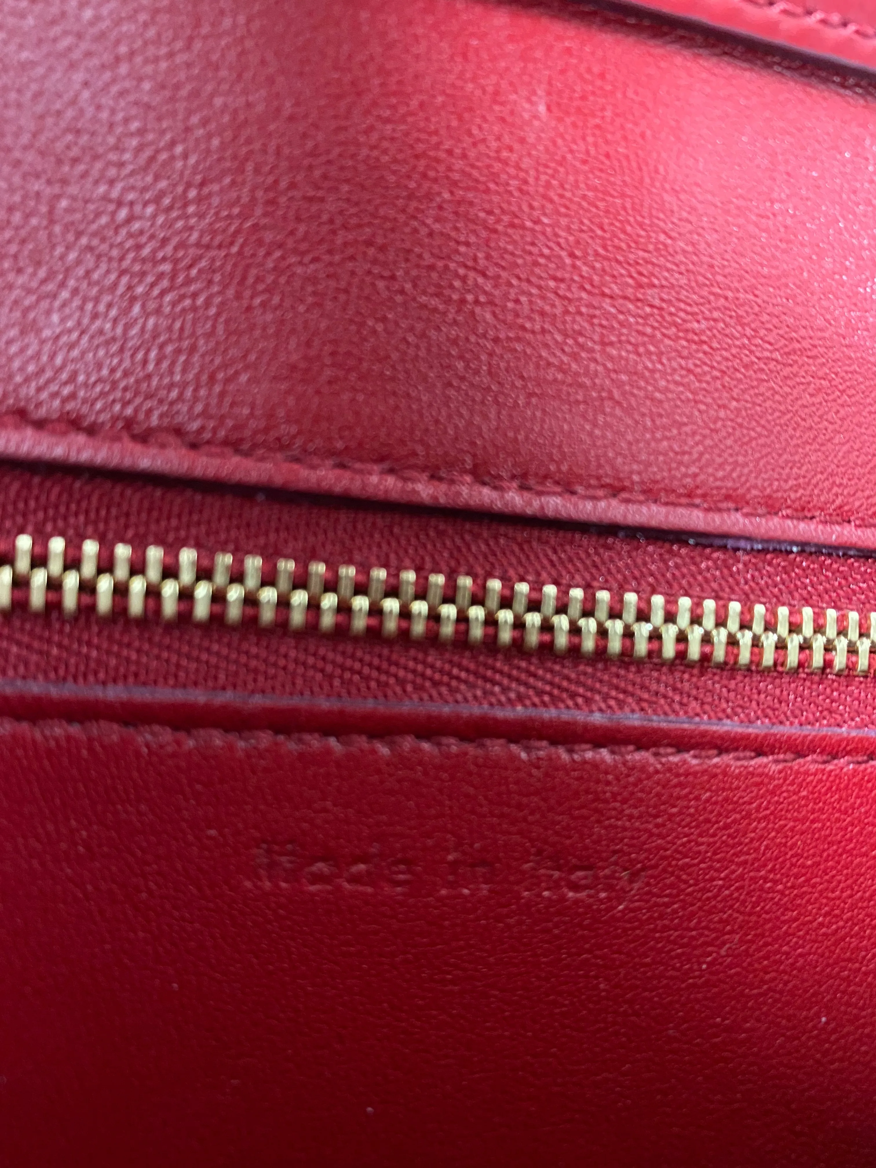 Celine Small Classic Red Leather Box Bag