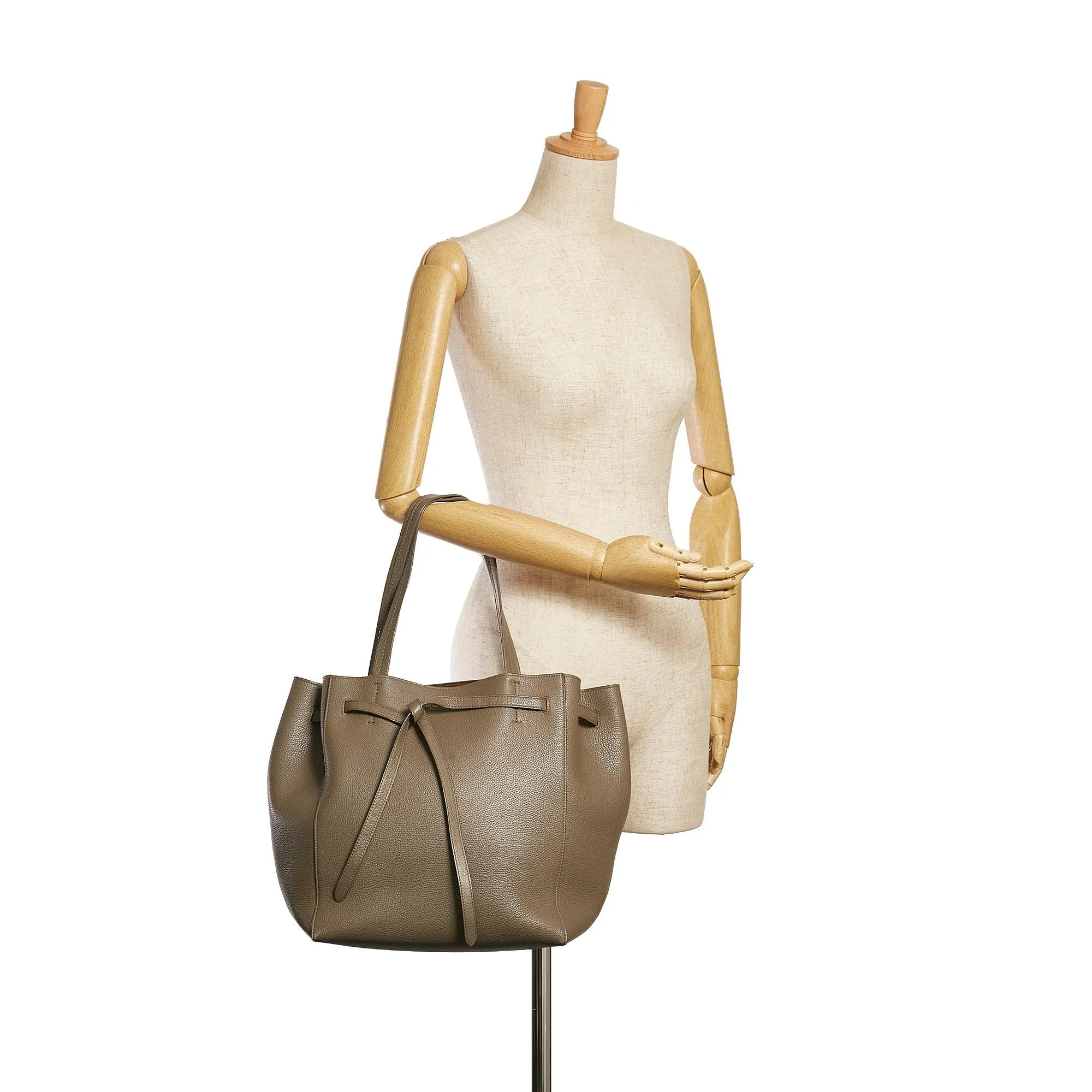 Celine Small Phantom Cabas Leather Tote Bag