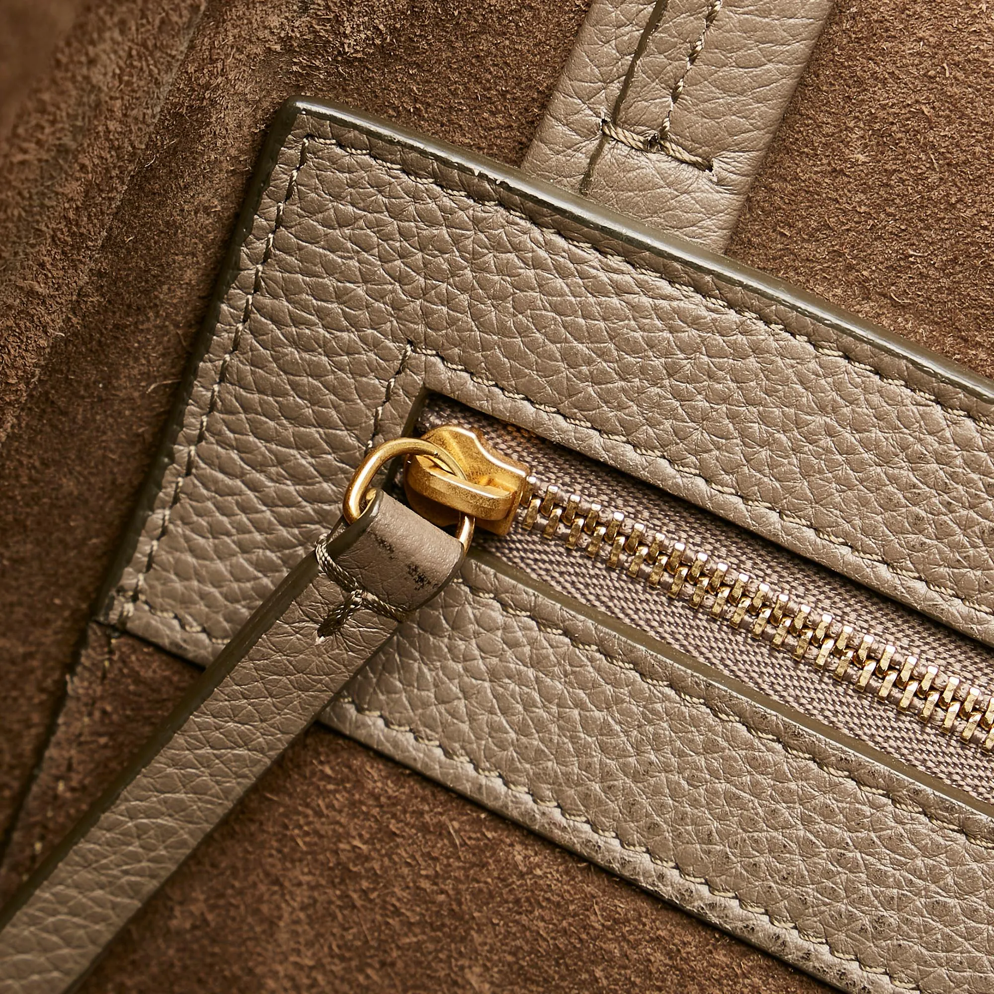 Celine Small Phantom Cabas Leather Tote Bag