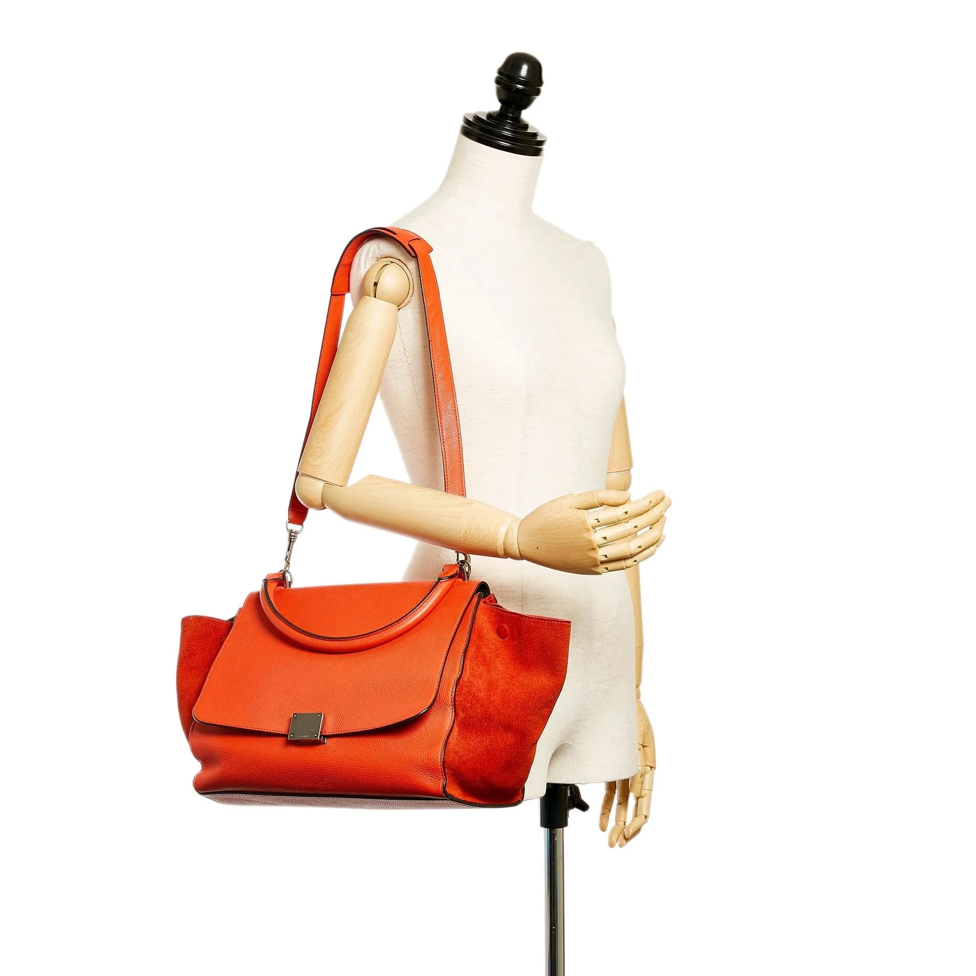 Celine Trapeze Leather Satchel