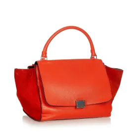 Celine Trapeze Leather Satchel