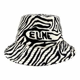Celine Zebra Print Bucket Hat Black White
