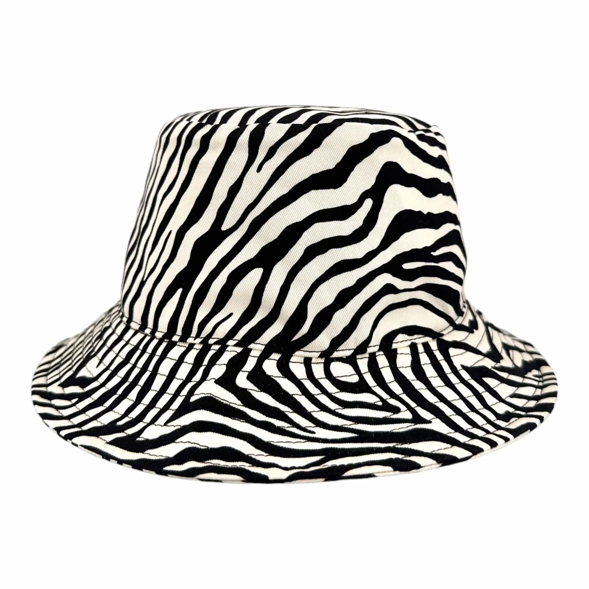 Celine Zebra Print Bucket Hat Black White