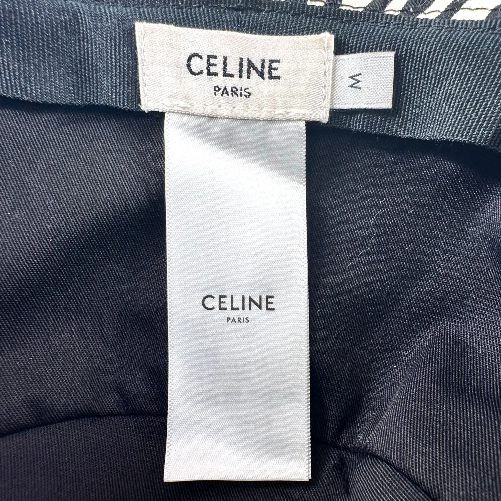 Celine Zebra Print Bucket Hat Black White
