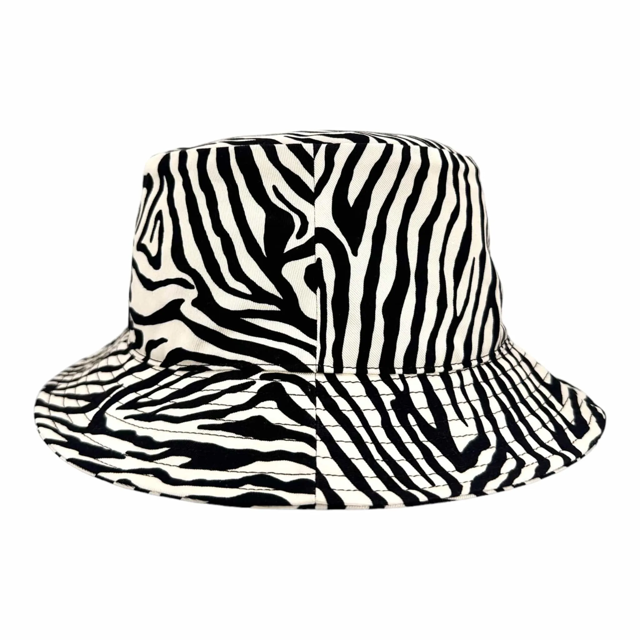 Celine Zebra Print Bucket Hat Black White