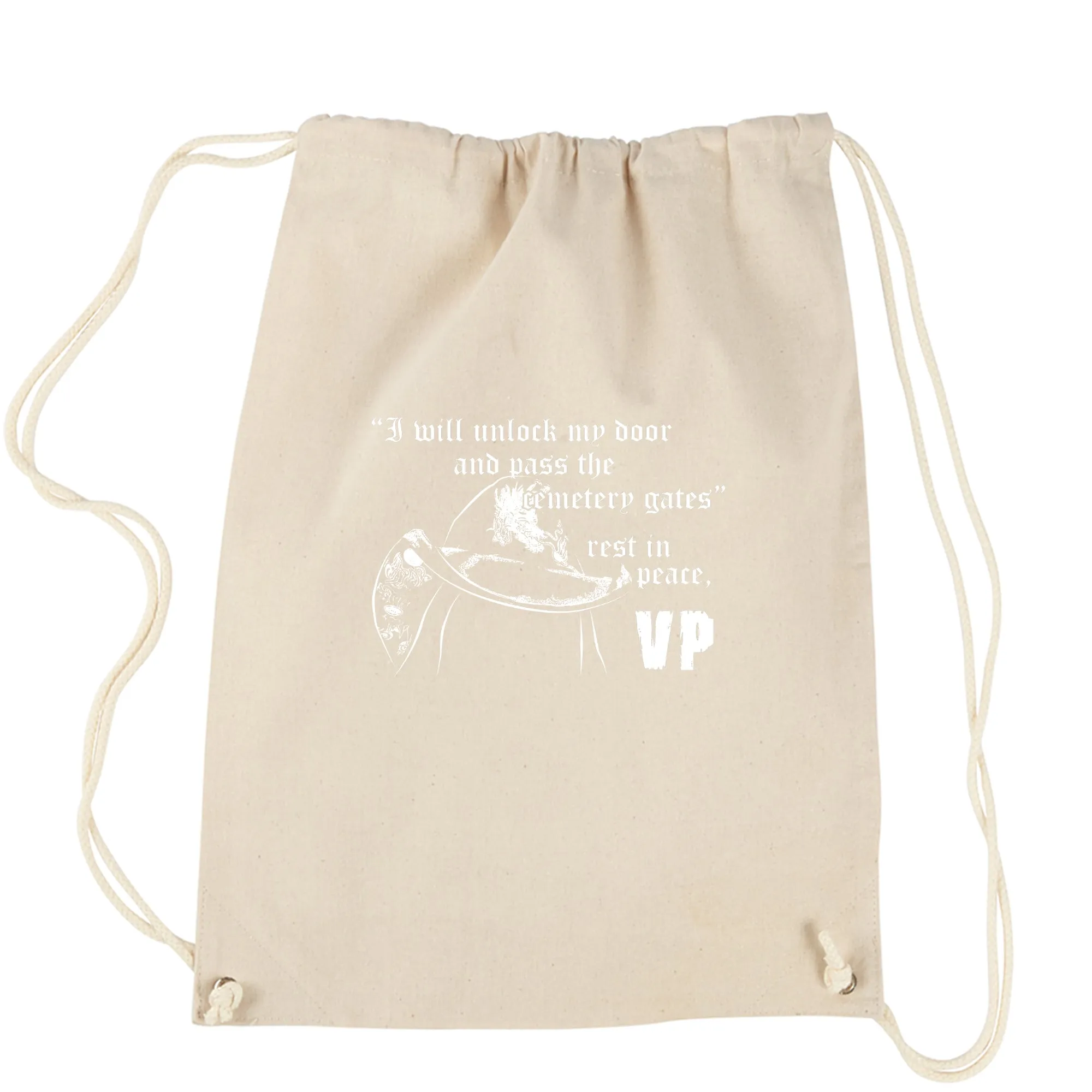 Cemetery Gates Tribute Rip Vinnie Drawstring Backpack