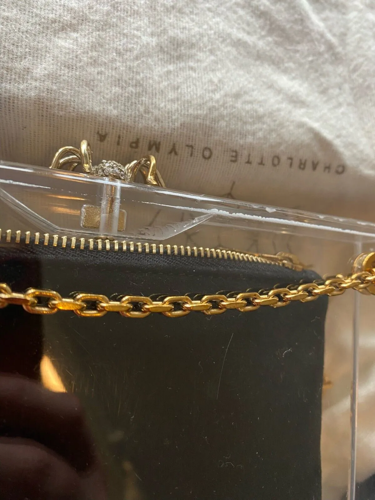 Charlotte Olympia Dora clear shoulder evening bag