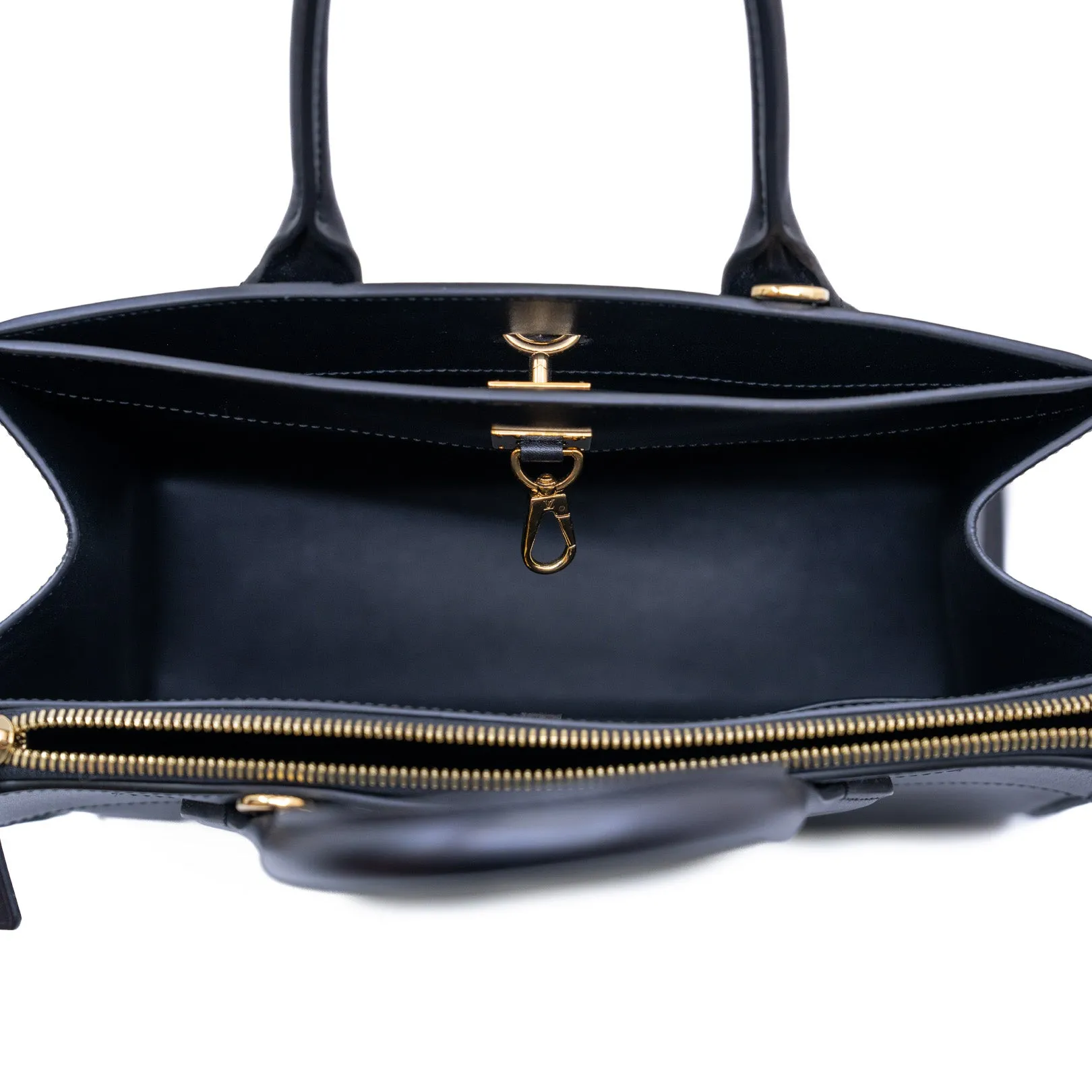 city steamer in leather black ghw