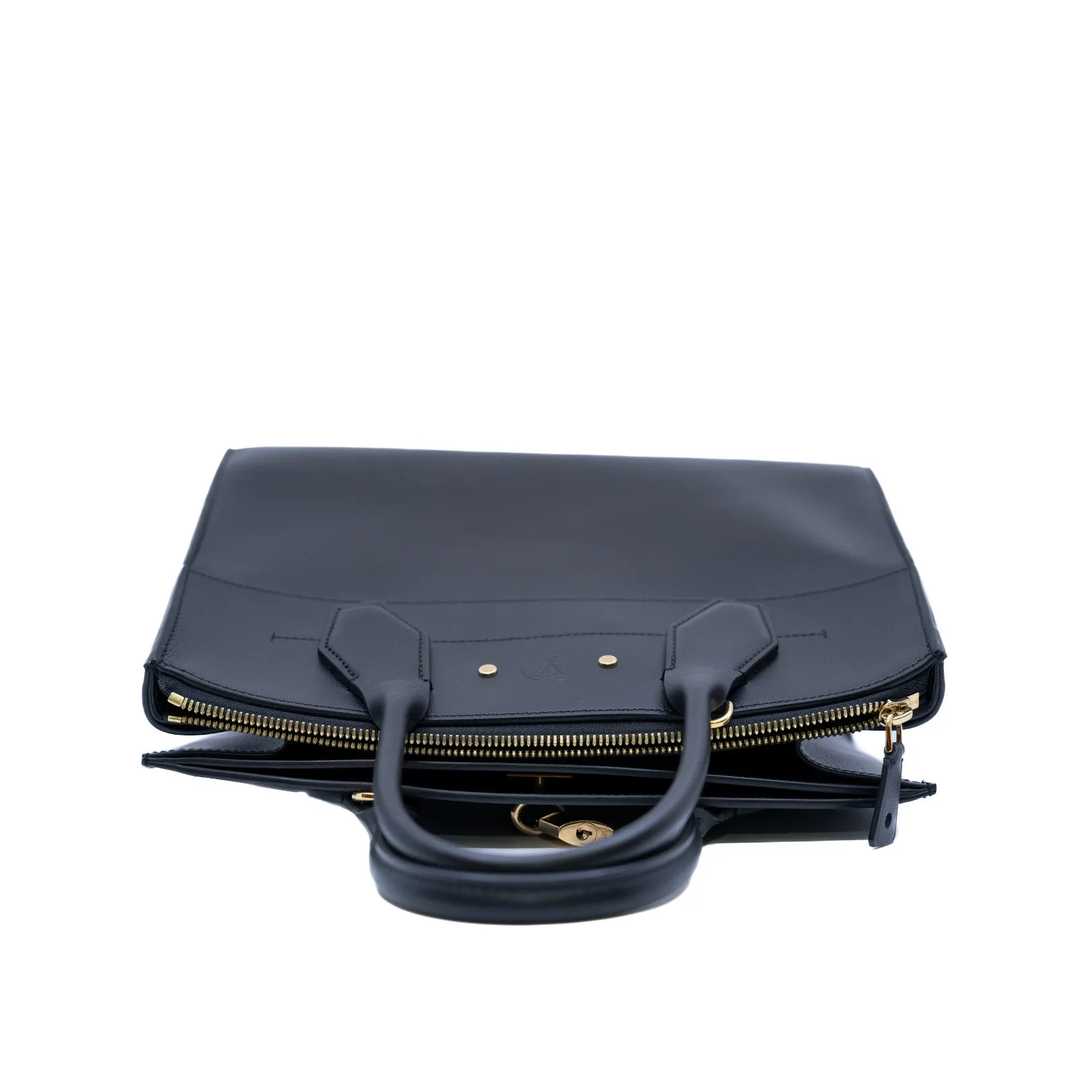 city steamer in leather black ghw