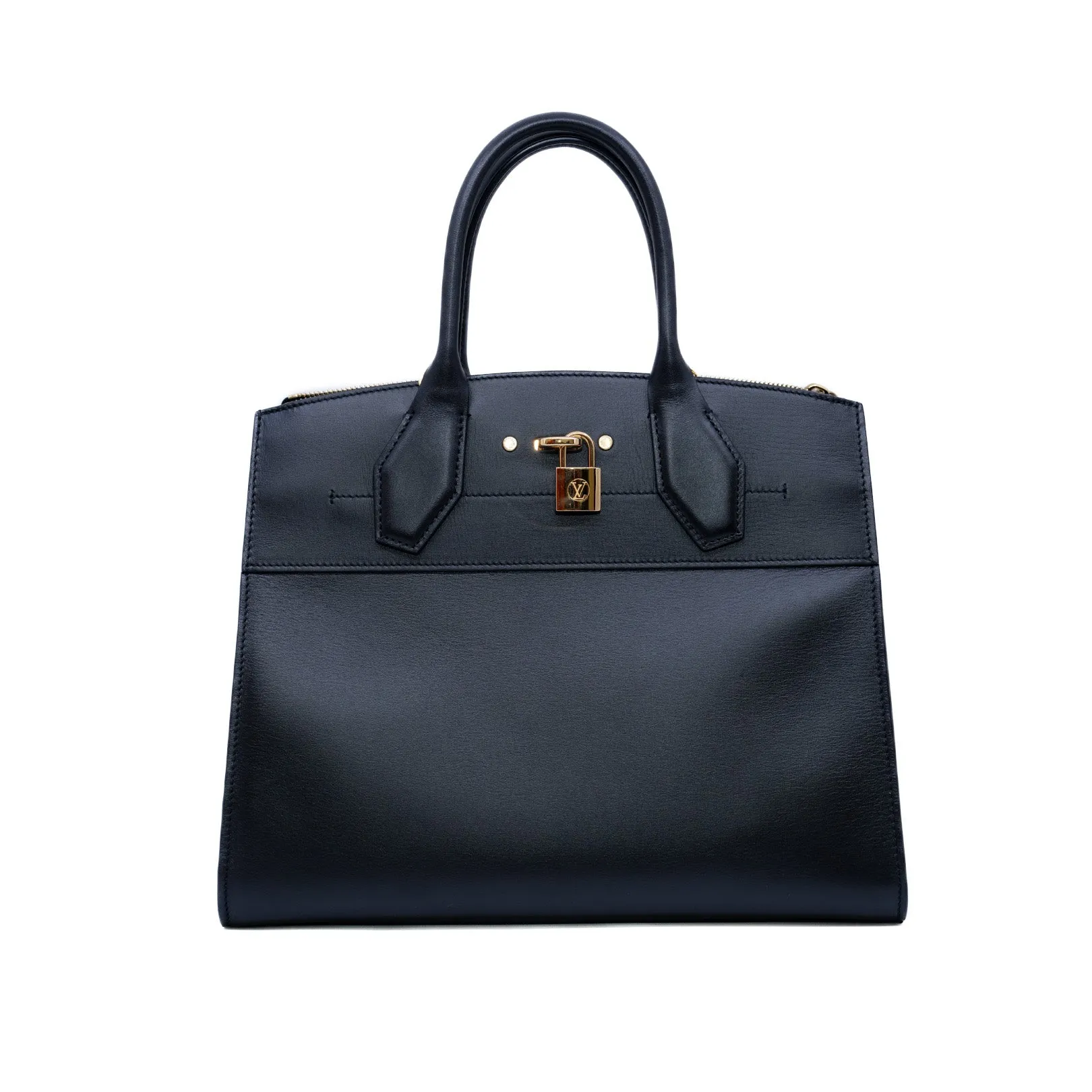 city steamer in leather black ghw