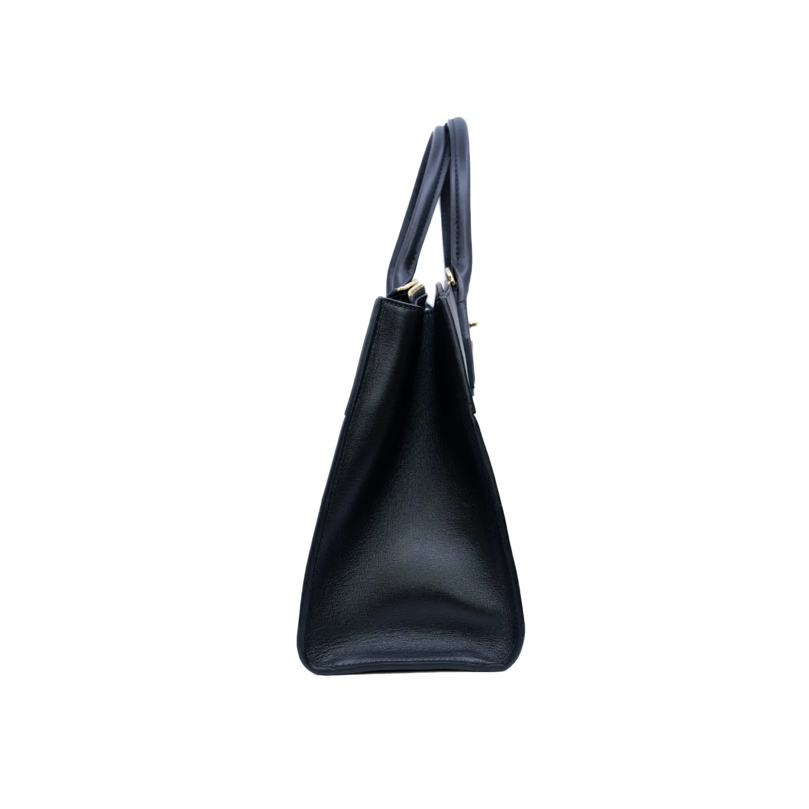 city steamer in leather black ghw